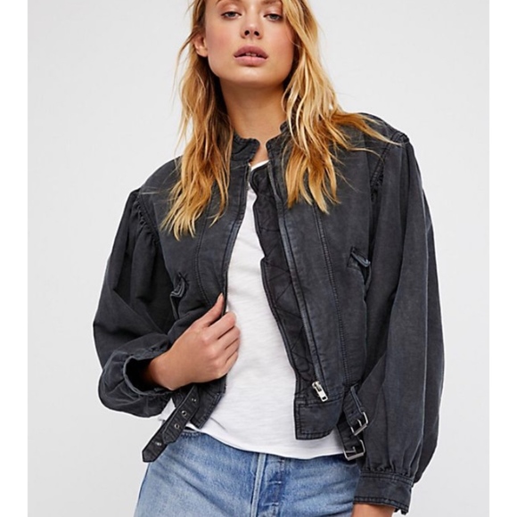 Free People Jackets & Blazers - Free People Black Boho Poet Moto Jacket NWT!